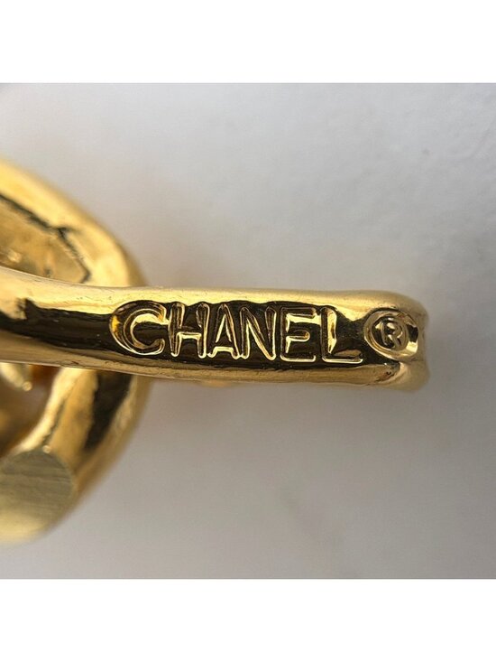 Chanel CC Logo Chain Belt Leather Gold Black main image 5